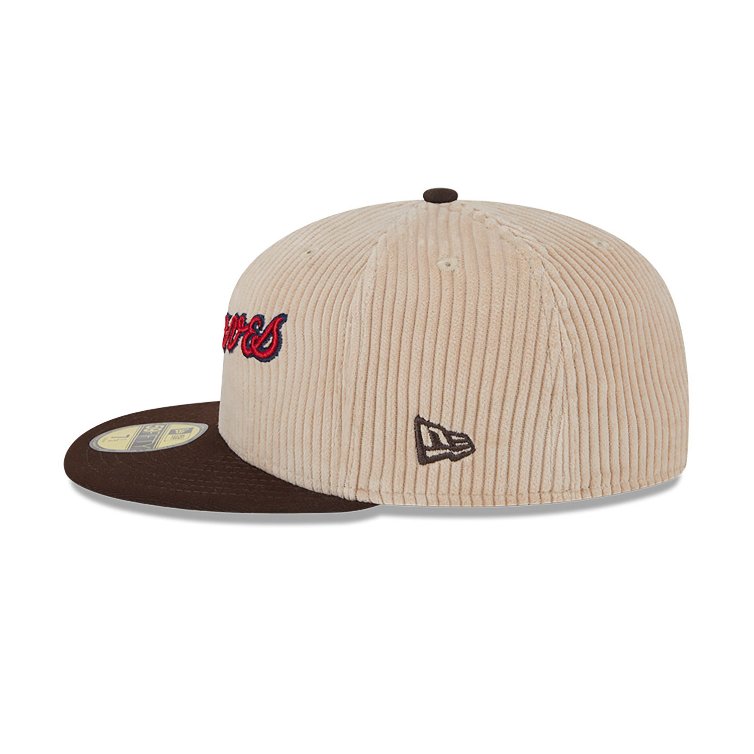 Atlanta Braves Fall Cord Beige 59FIFTY Fitted Cap