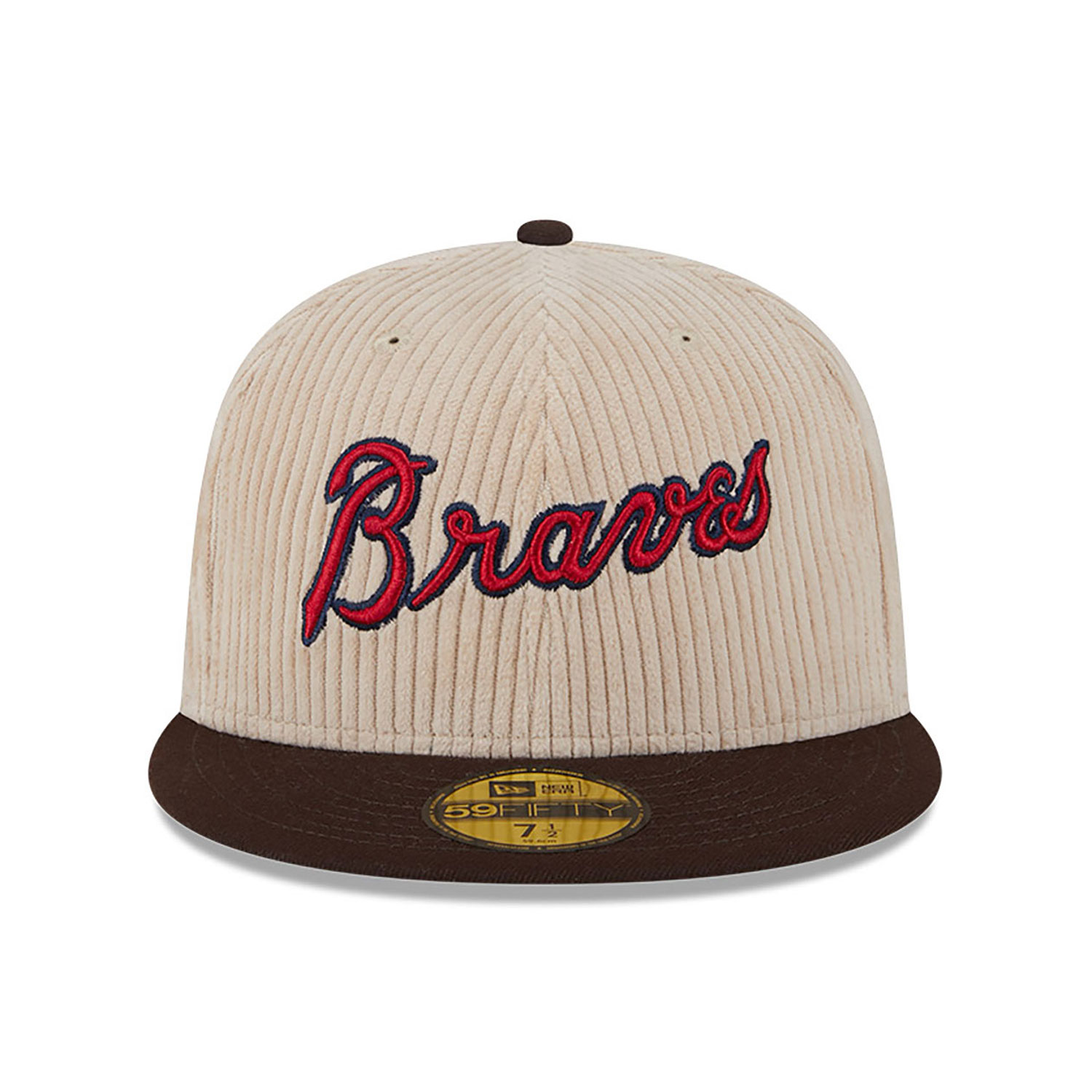 Atlanta Braves Fall Cord Beige 59FIFTY Fitted Cap