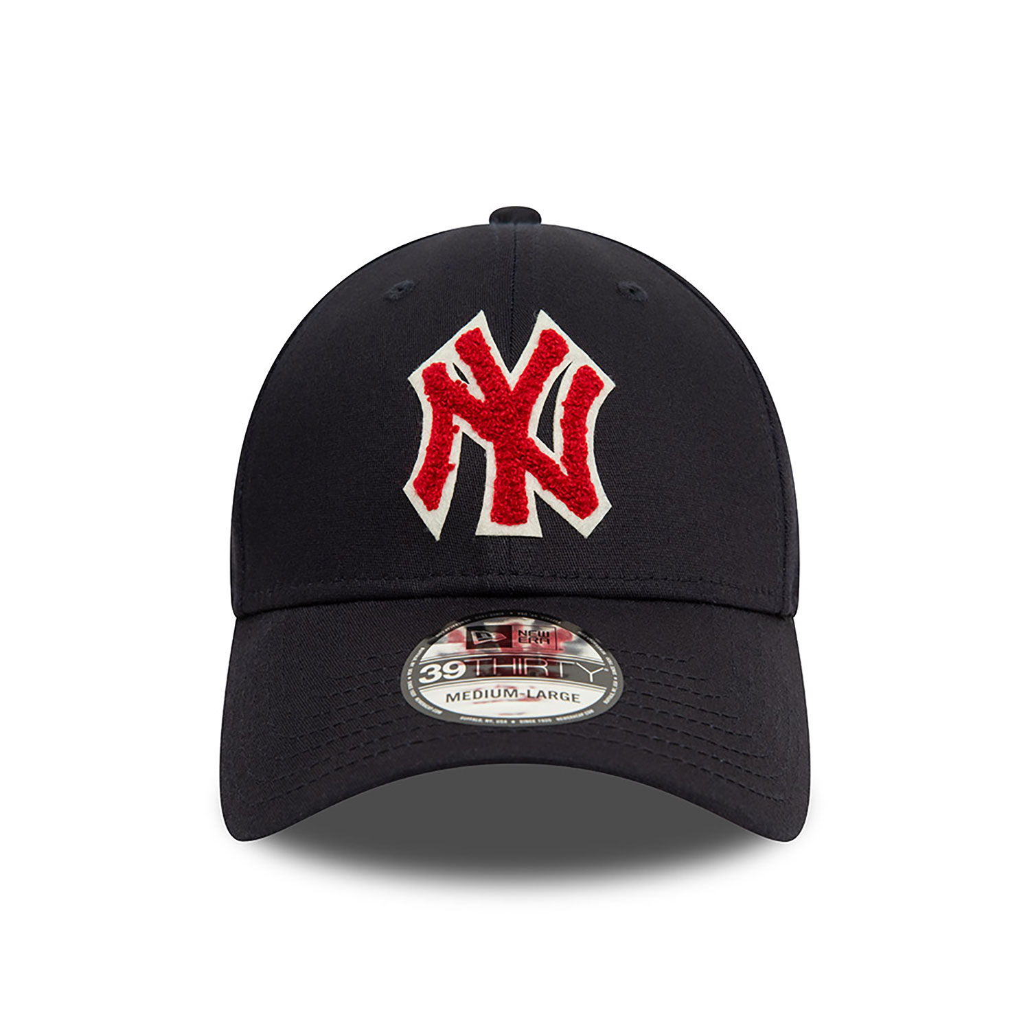 New York Yankees Team Logo Boucle Navy 39THIRTY Stretch Fit Cap