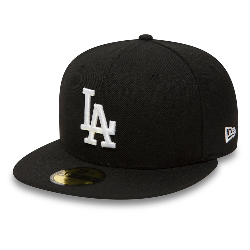 Official New Era LA Dodgers Essential Black 59FIFTY Fitted Cap A250_263 ...