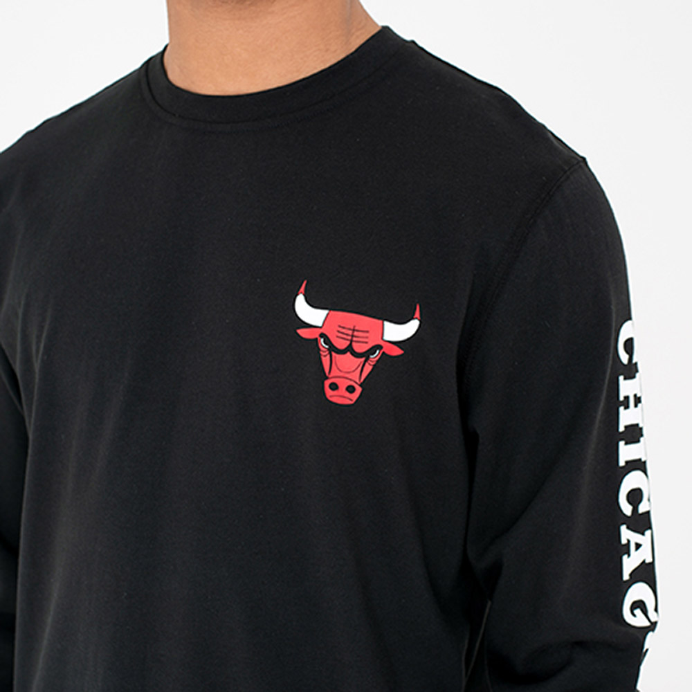 Chicago Bulls Team Black Long Sleeve Tee A3027_316 | New Era Cap UK