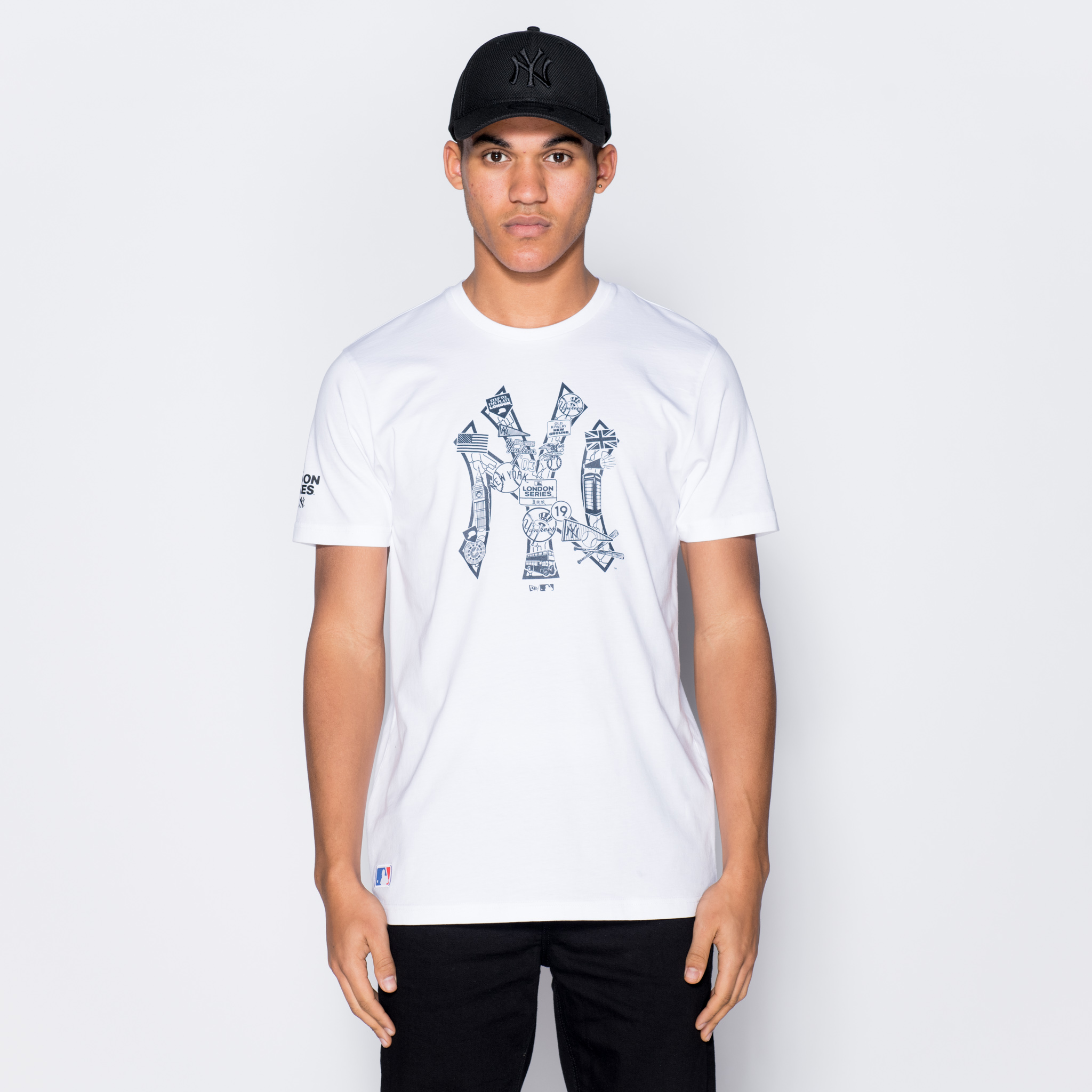 T-shirts New Era New York Yankees Logo Infill White T-Shirt White