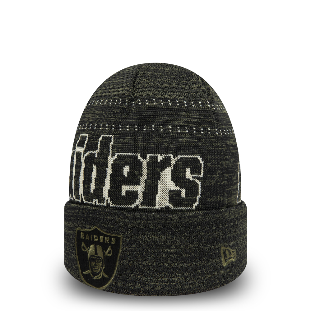 Las Vegas Raiders Engineered Fit Black Cuff Knit Hat New Era Cap Co.