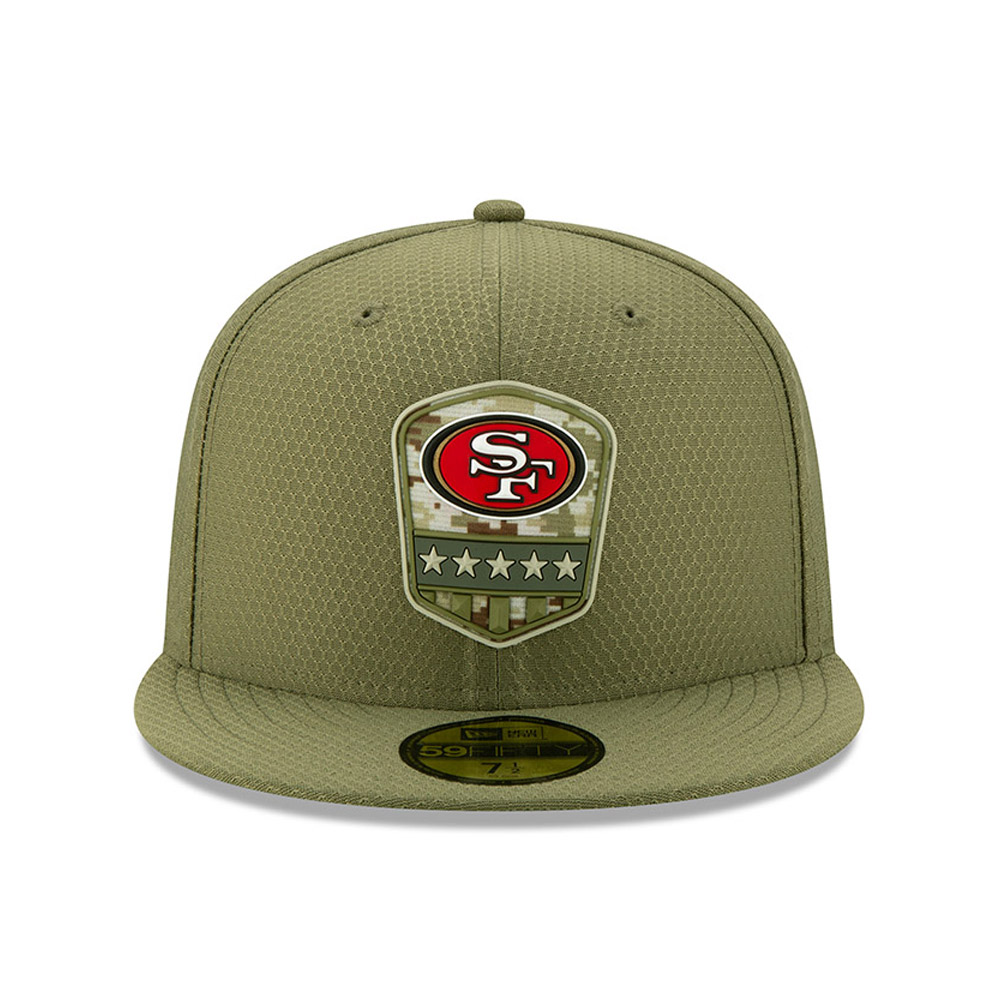San Francisco 49ERS Salute To Service Green 59FIFTY Cap ...