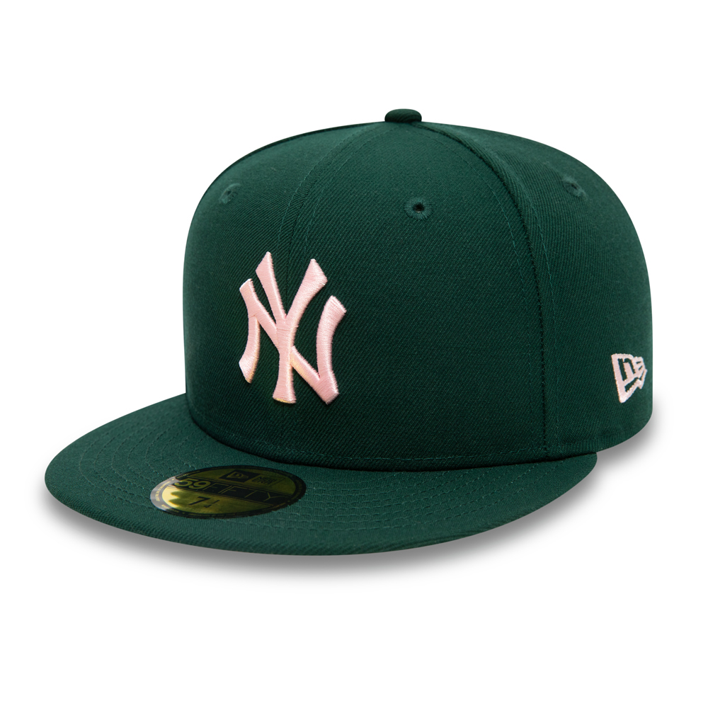 New Era New York Yankees Fitted Hat MLB Team Basic Kelly Green Cap Size 6  78  eBay