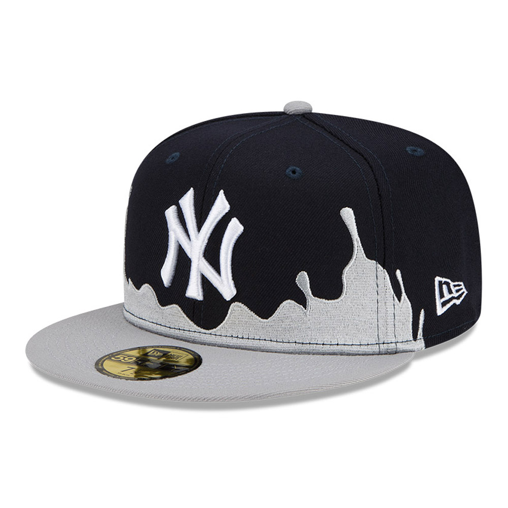 Official New Era New York Yankees MLB Drip Front Navy 59FIFTY Fitted ...