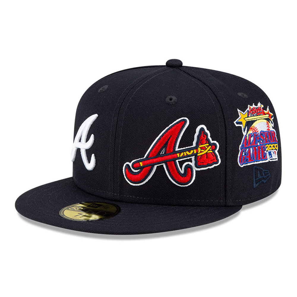 Official New Era Atlanta Braves MLB Team Pride Navy 59FIFTY Fitted Cap ...