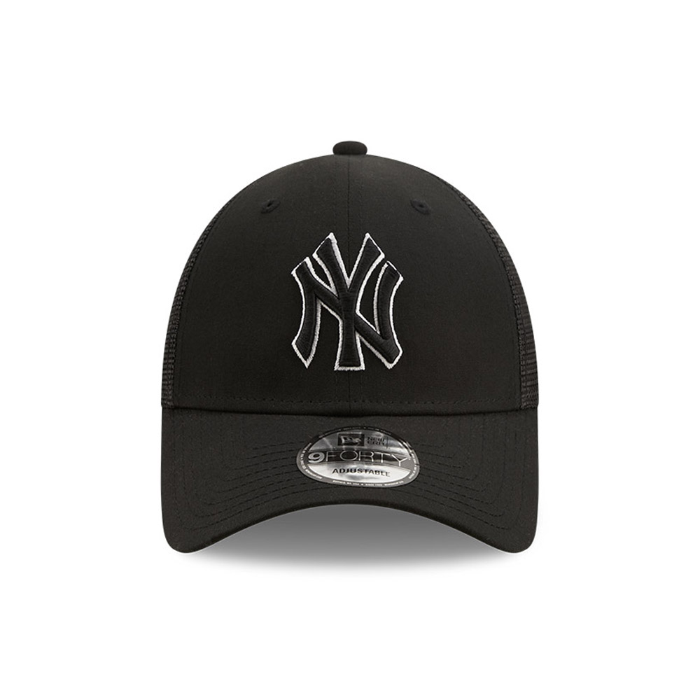 Official New Era New York Yankees MLB Home Field Black 9FORTY Trucker ...