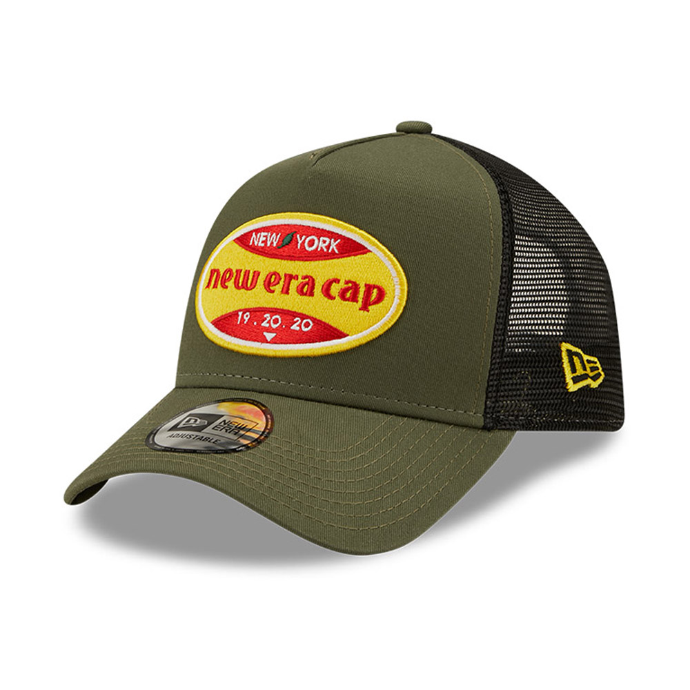 Official New Era Food Icon Olive 9FORTY A-Frame Trucker Cap B4146_471 B4146_471 | New Era Cap 
