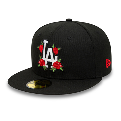 New Era Dodgers 940 Trucker Hibiscus Floral in Black One Size | WSS