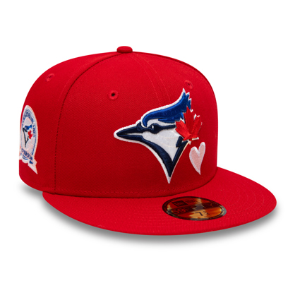 New Era Toronto Blue Jays Canada 59FIFTY Fitted Baseball Hat MLB - Red –  The Sports Collection