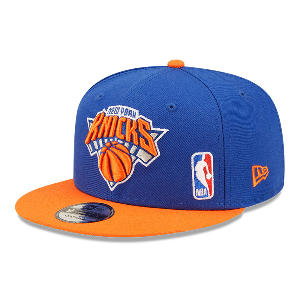 Official New Era New York Knicks NBA Black Letter Arch Blue 9FIFTY Snap ...