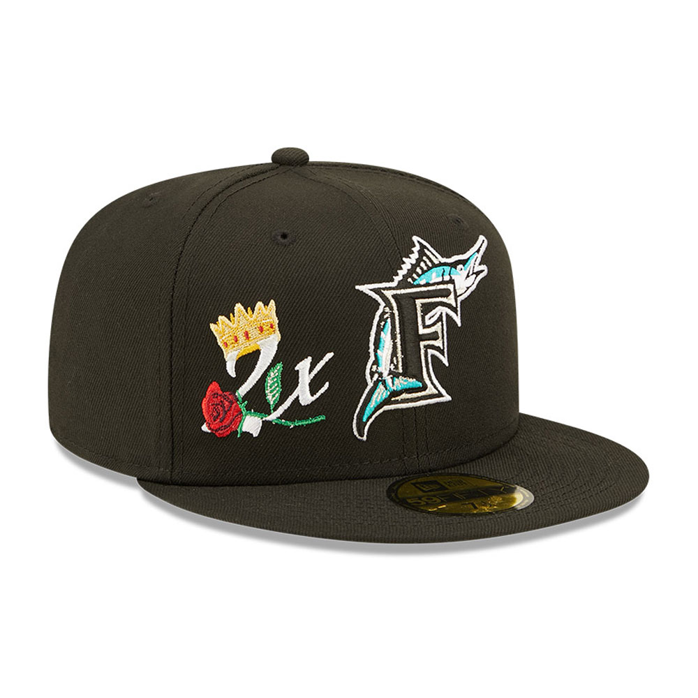 Miami Marlins Crown Champs Black 59FIFTY Fitted Cap