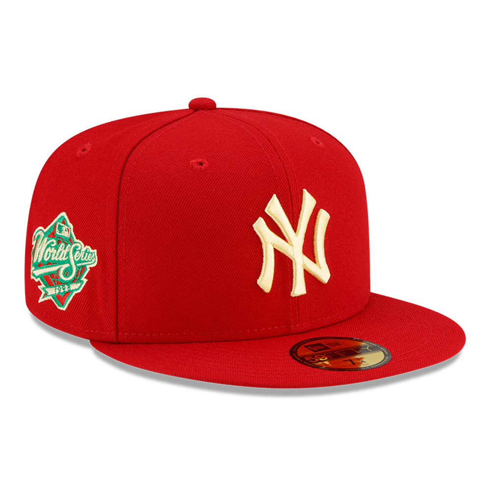 New Era Curved Brim 39THIRTY Classic New York Yankees MLB Red Fitted Cap  Caphunterscouk