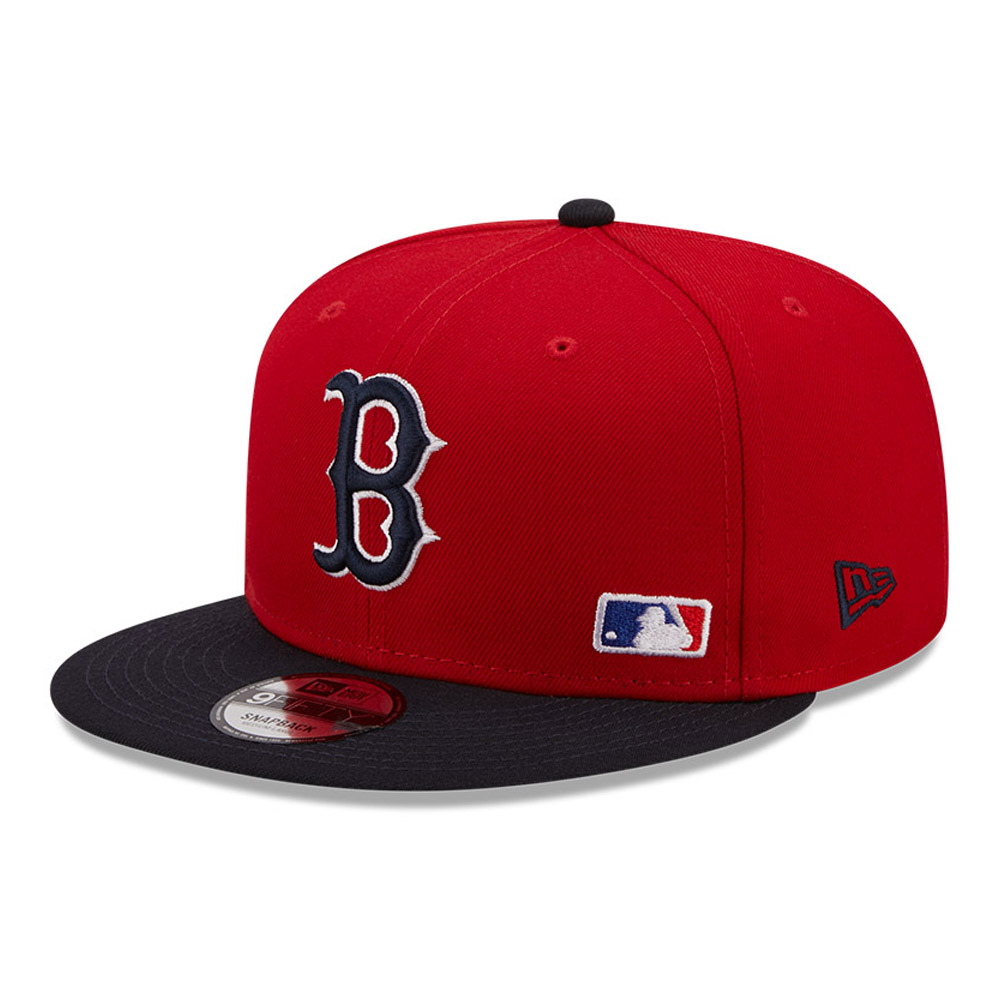 Official New Era Boston Red Sox MLB Team Arch Navy 9FIFTY Snap Cap ...