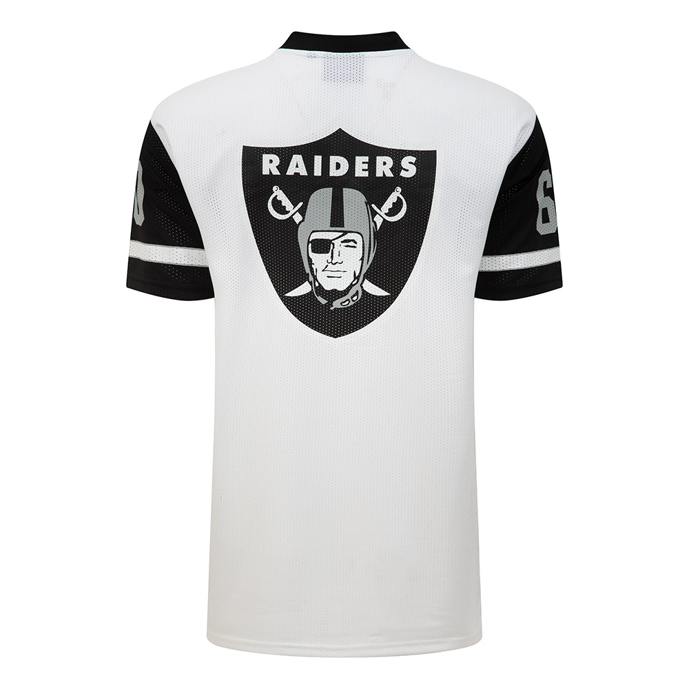 Official New Era Las Vegas Raiders NFL Mesh Team Logo White Oversized T ...