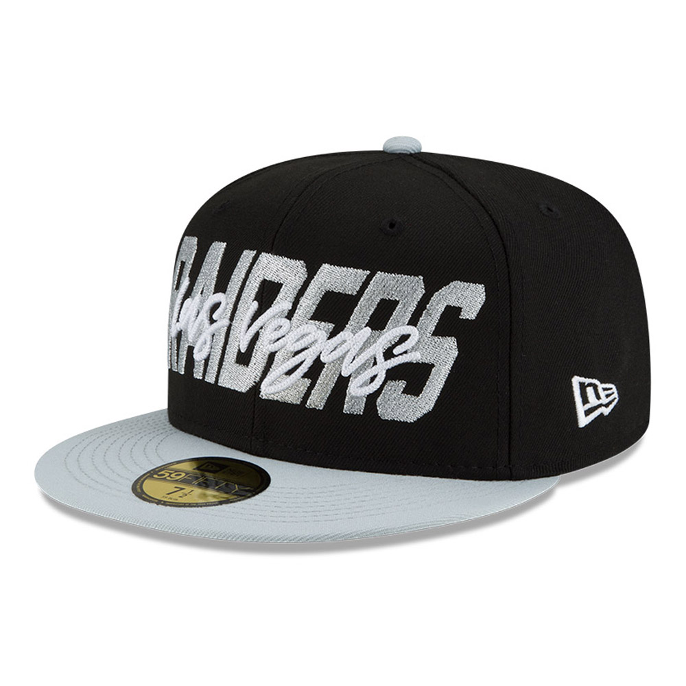 Official New Era Las Vegas Raiders NFL 22 Draft Black 59FIFTY Fitted ...