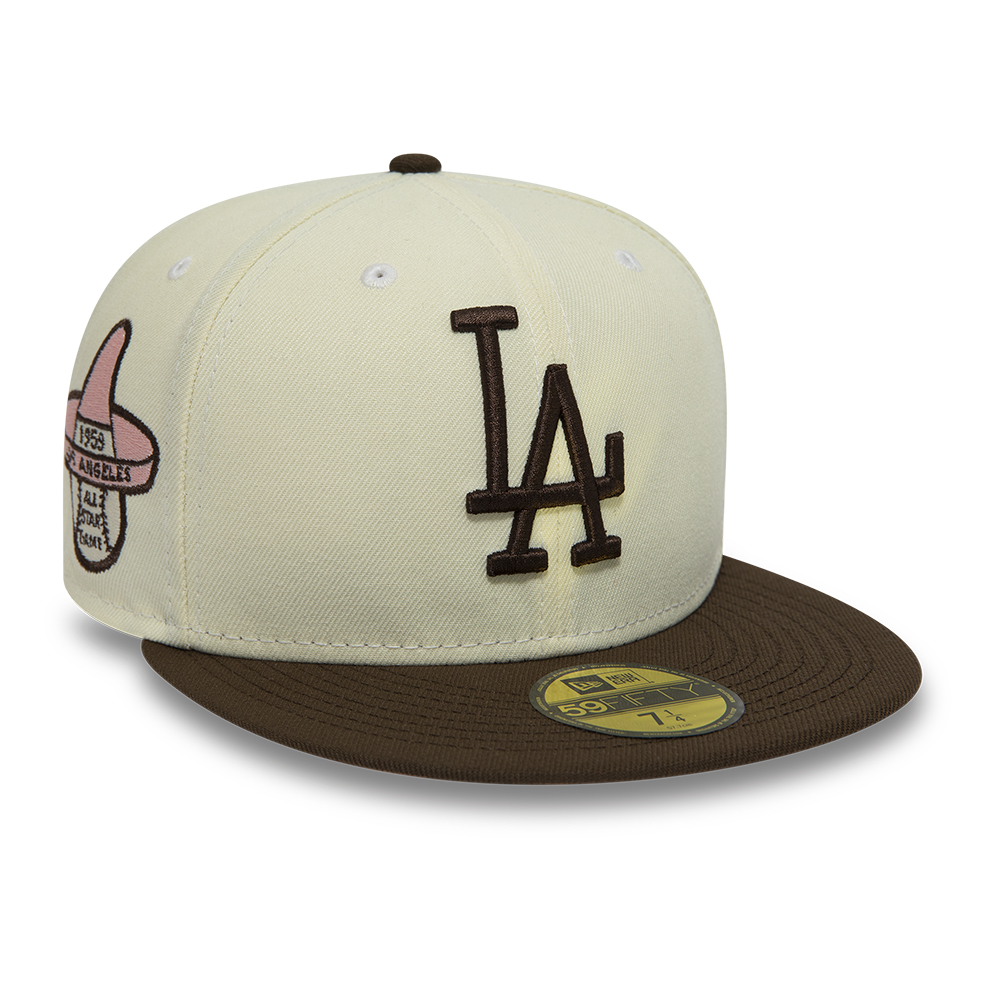 Official New Era LA Dodgers MLB Sand White 59FIFTY Fitted Cap B6044_263 ...