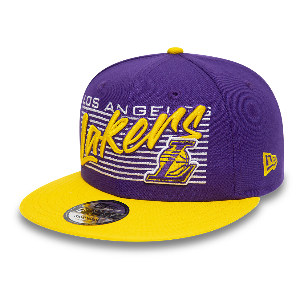 Los Angeles Lakers 9FIFTY Wordmark Heritage Snapback Cap - Purple – Lakers  Store