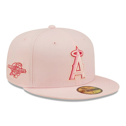 Men's New Era Pink Los Angeles Angels 2002 MLB World Series 59FIFTY Fitted Hat