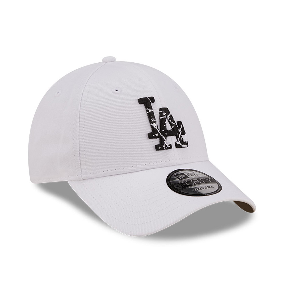 Official New Era LA Dodgers MLB Marble Infill White 9FORTY Strapback ...