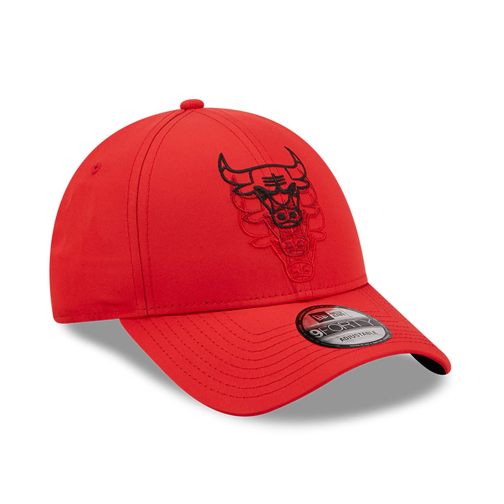 Official New Era Chicago Bulls NBA Stack Logo Front Door Red 9FORTY ...