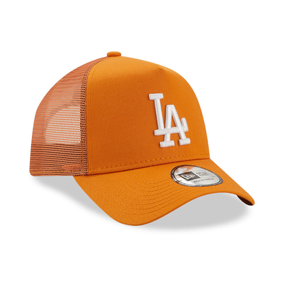 LA Dodgers League Essential Kids Orange A-Frame Trucker Cap