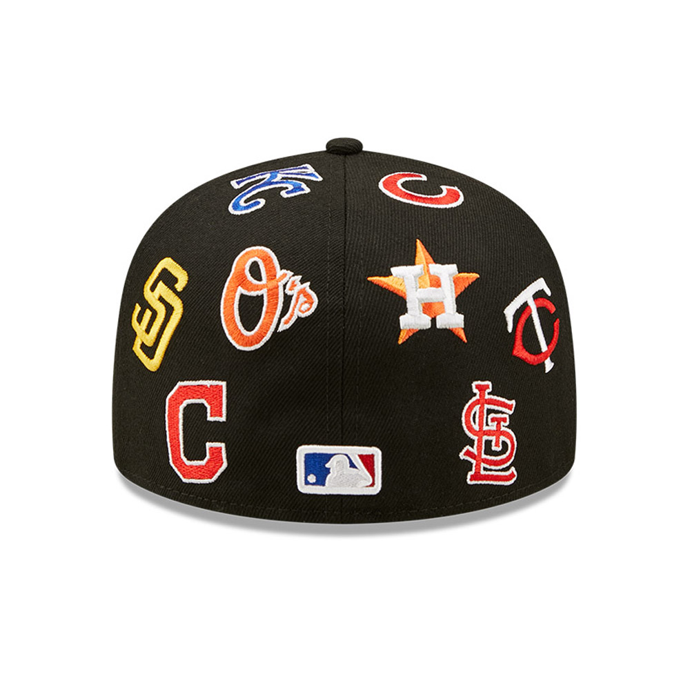 MLB Multi Team Logo Black 59FIFTY Fitted Cap