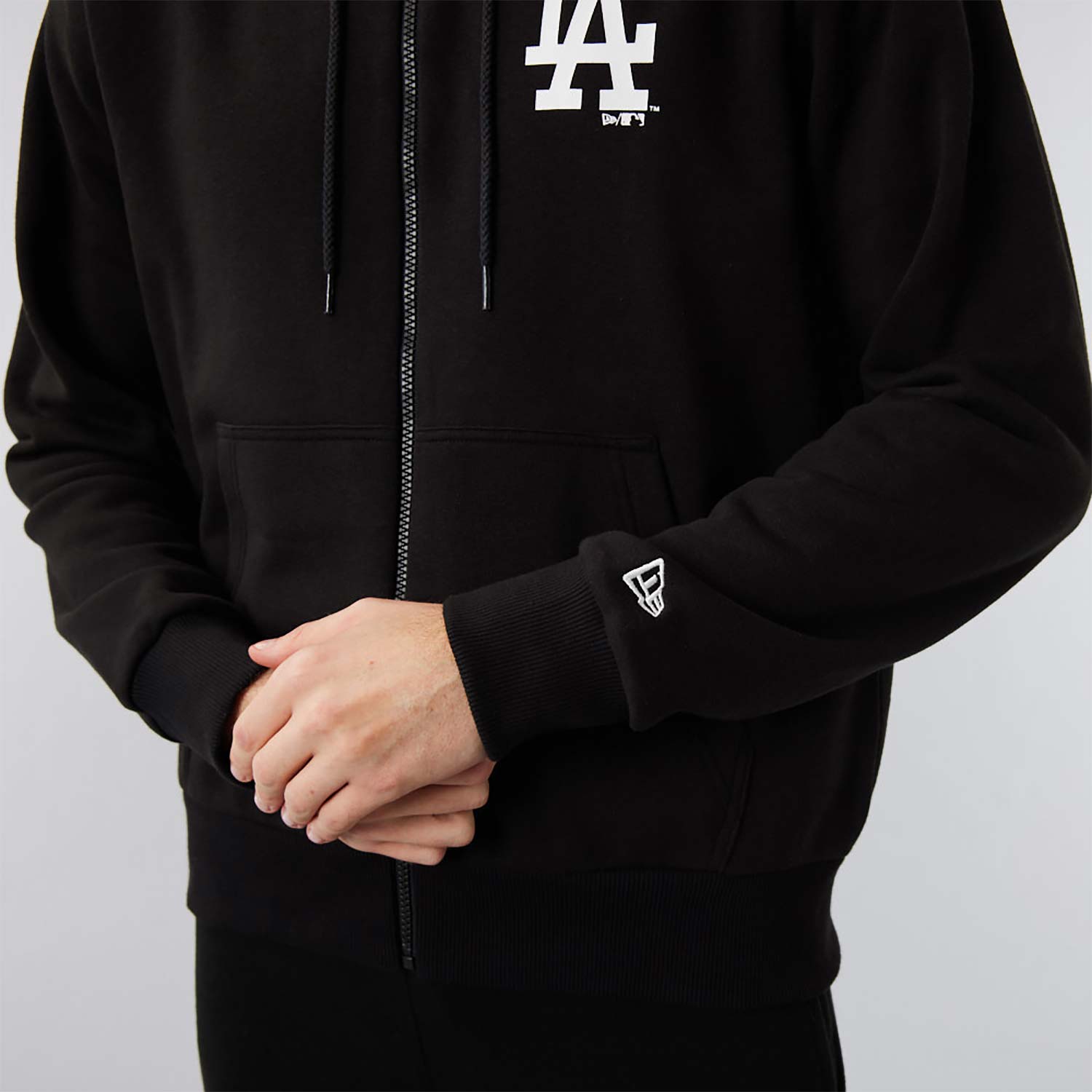 LA Dodgers MLB League Essential Black Full-Zip Hoodie