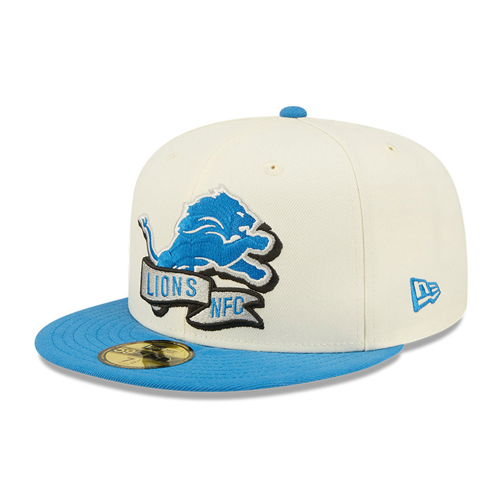 Official New Era Detroit Lions NFL 22 Sideline Chrome White 59FIFTY ...