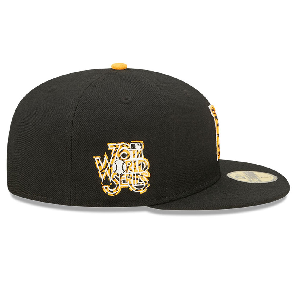 Official New Era Pittsburgh Pirates MLB Tiger Fill Black 59FIFTY Fitted ...