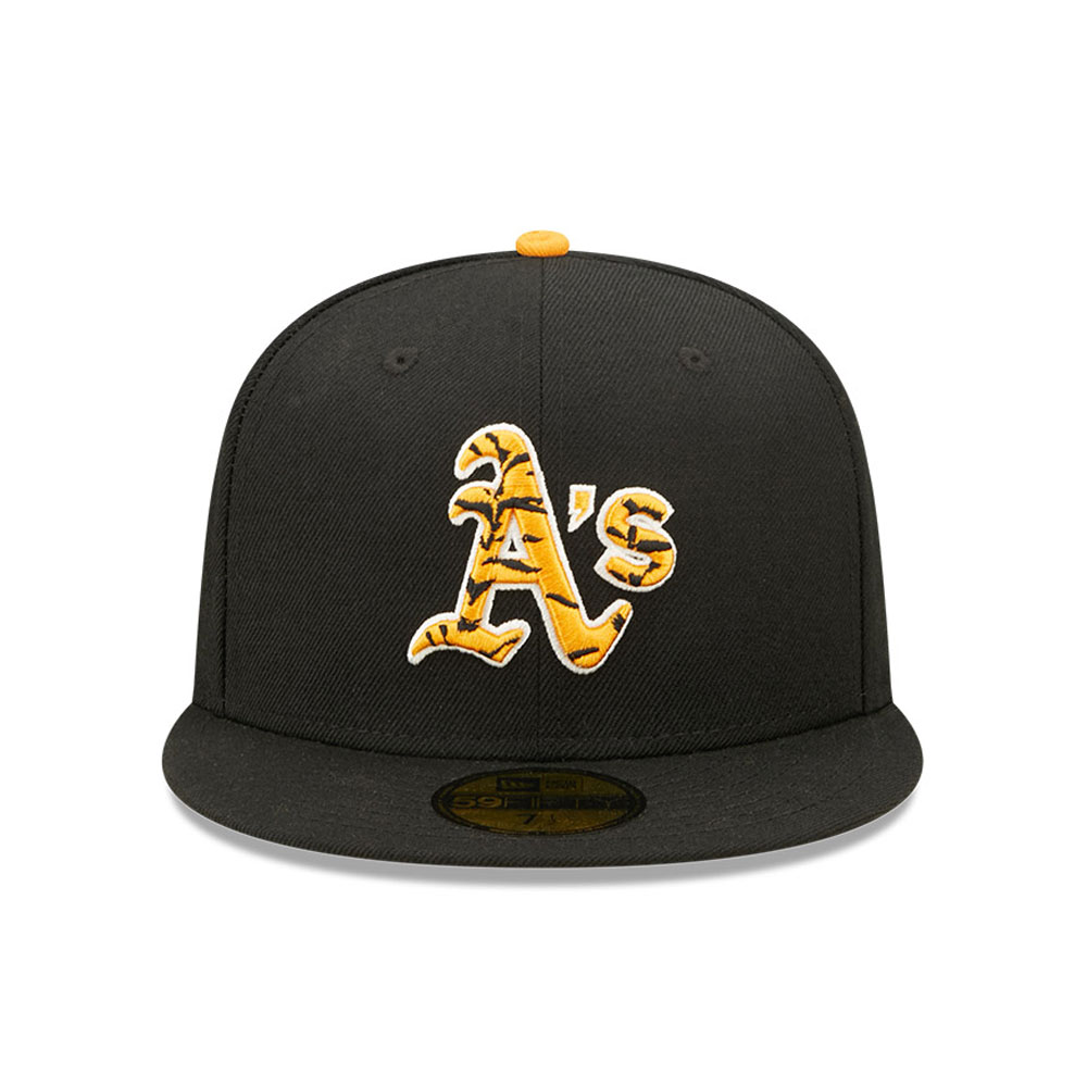 Oakland Athletics Tiger Fill Black 59FIFTY Fitted Cap