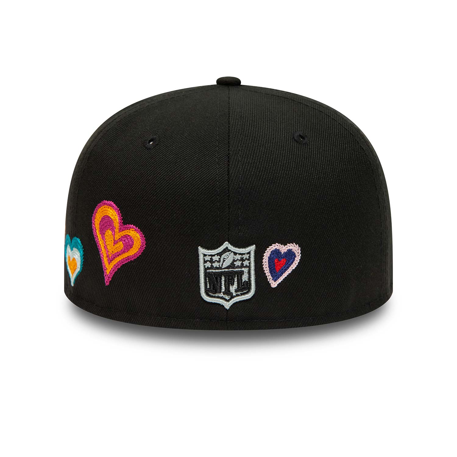 Las Vegas Raiders Chain Stitch Heart Black 59FIFTY Fitted Cap