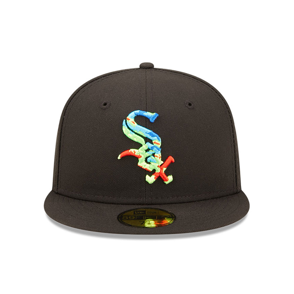 Chicago White Sox Infrared Black 59FIFTY Fitted Cap