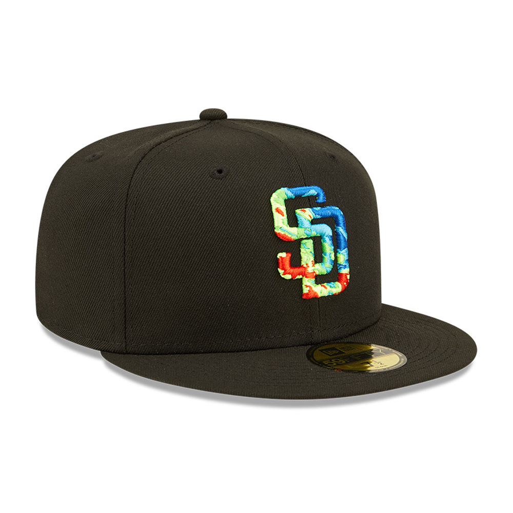 San Diego Padres Infrared Black 59FIFTY Fitted Cap