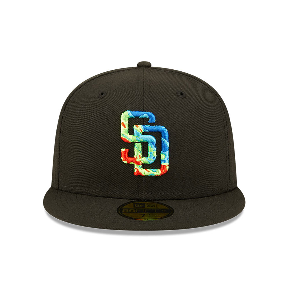 San Diego Padres Infrared Black 59FIFTY Fitted Cap
