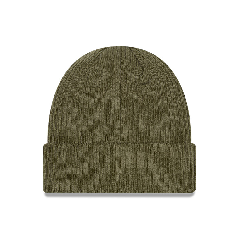 Official New Era Colour Olive Green Cuff Beanie Hat B7556_471 | New Era ...