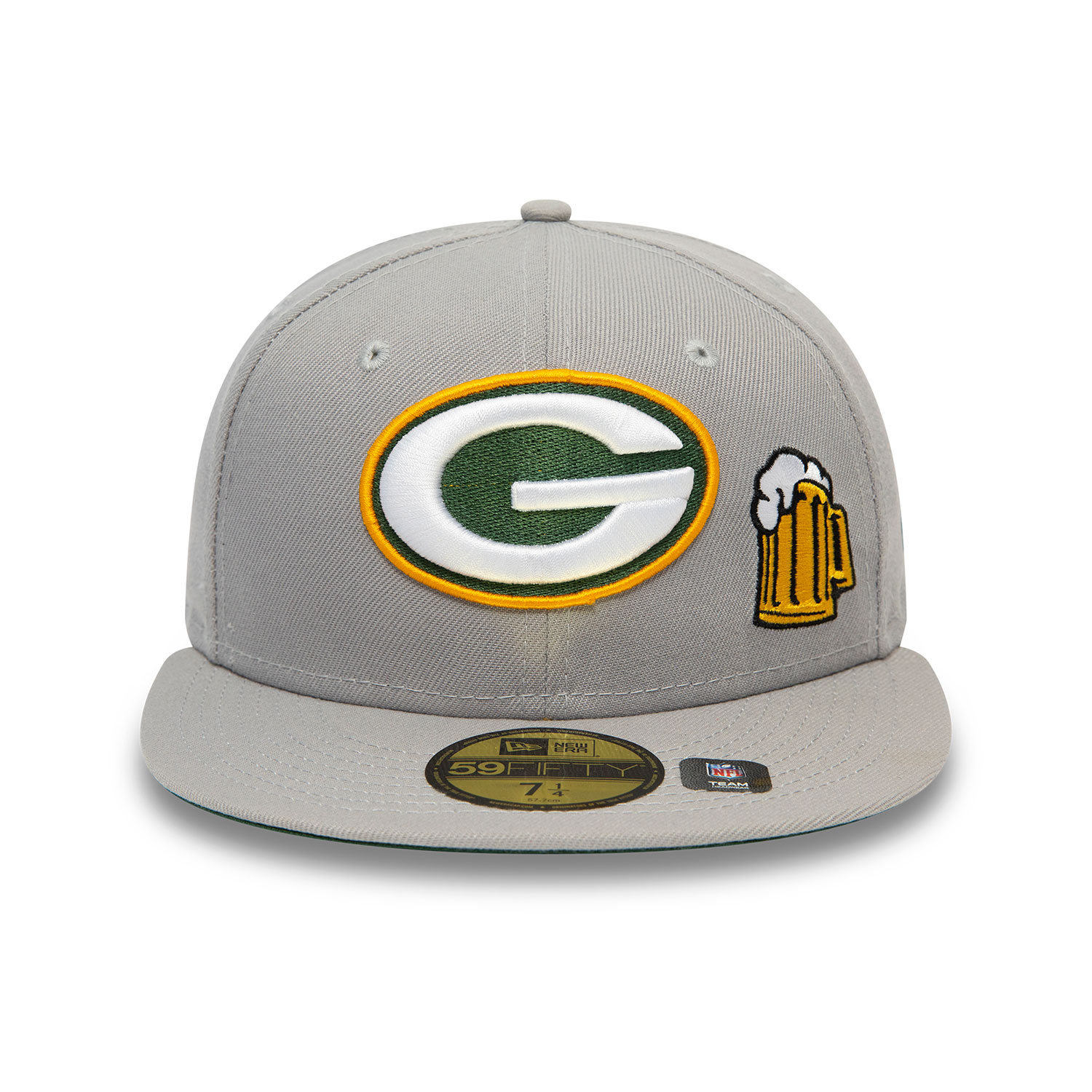 Green Bay Packers Grey 59FIFTY Fitted Cap