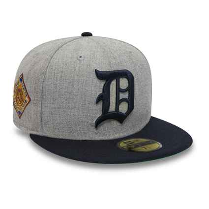 Men's New Era Gray Detroit Tigers Green Undervisor 59FIFTY Fitted Hat