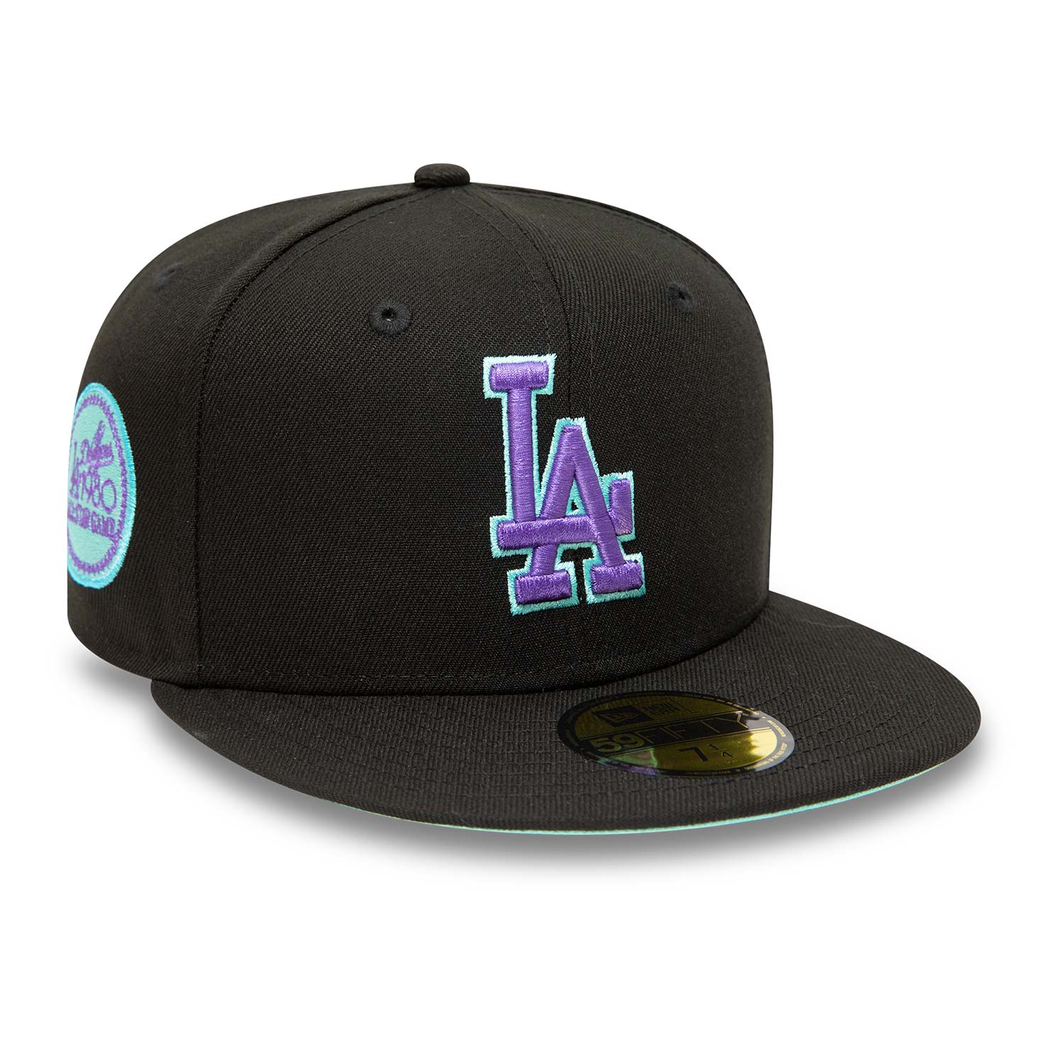 LA Dodgers Black and Blue Tint 59FIFTY Fitted Cap 59FIFTY