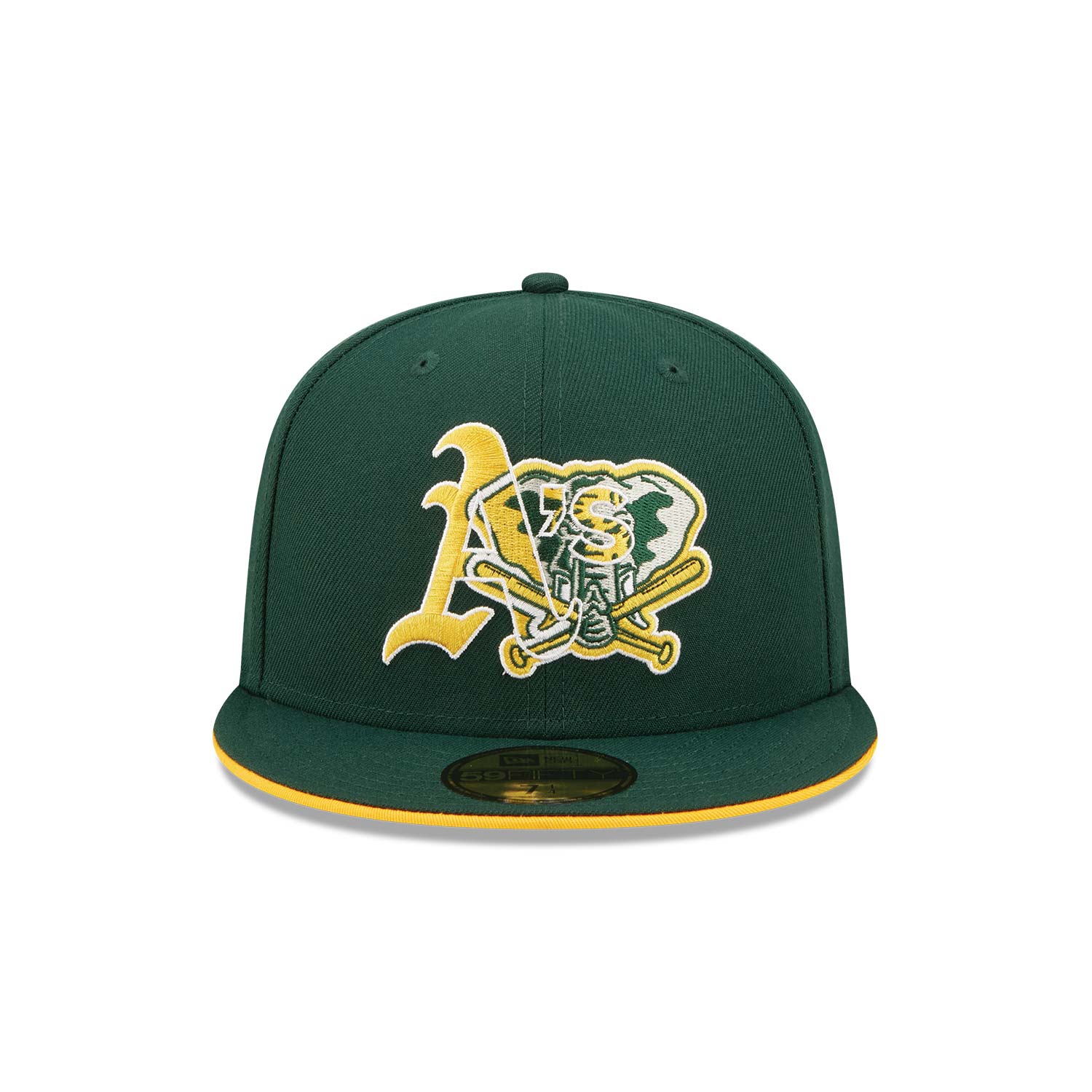 Oakland Baseball Hat Dark Green A's Gold New Era 59FIFTY Fitted Dark Green