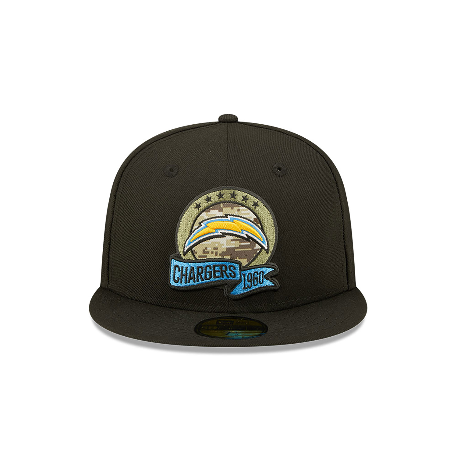 LA Chargers NFL Salute to Service Black 59FIFTY Fitted Cap