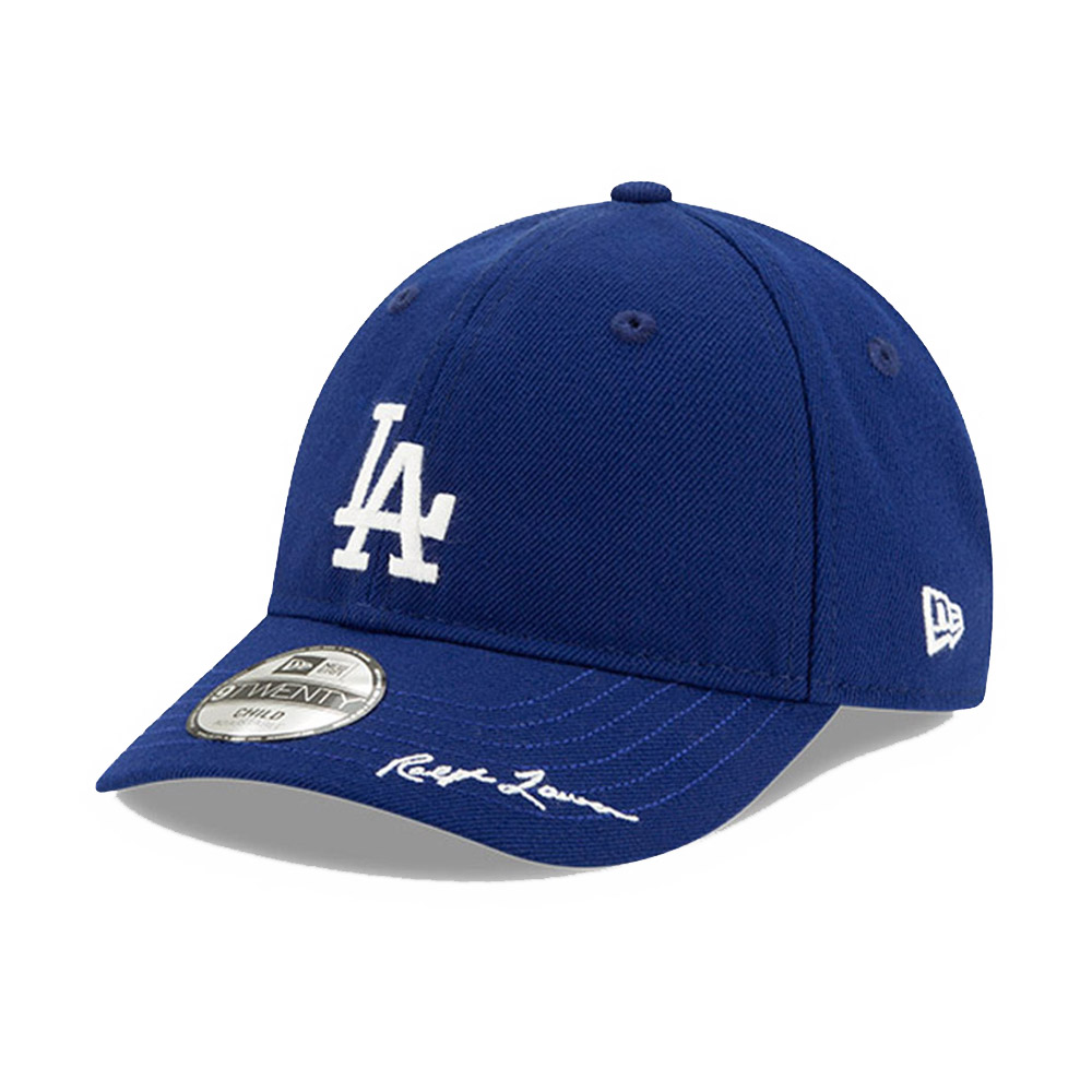 Official New Era LA Dodgers MLB x Ralph Lauren Polo Blue 9TWENTY  Unstructured Kid's Cap B917_263