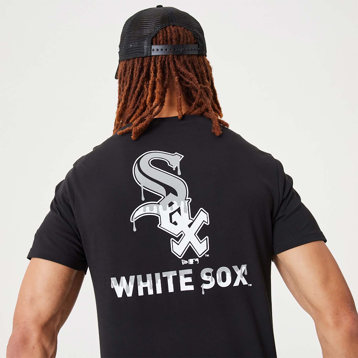 Chicago White Sox MLB Drip Logo Black T-Shirt