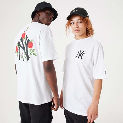New Era T-Shirts, Tops & Vests  New York Yankees Mlb City Graphic White  Oversized T-Shirt - · Kales Tiles