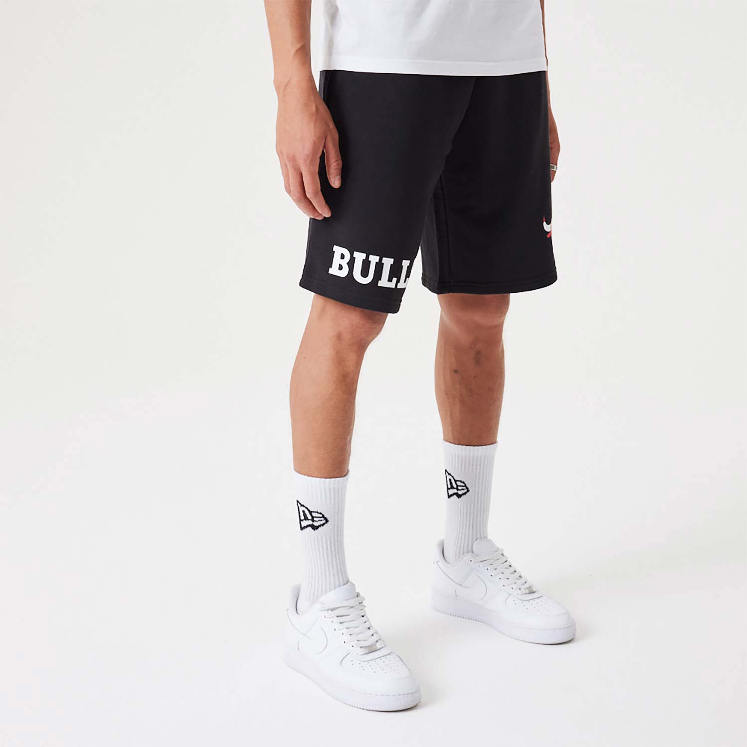 Chicago Bulls NBA Wordmark Black Oversized Shorts