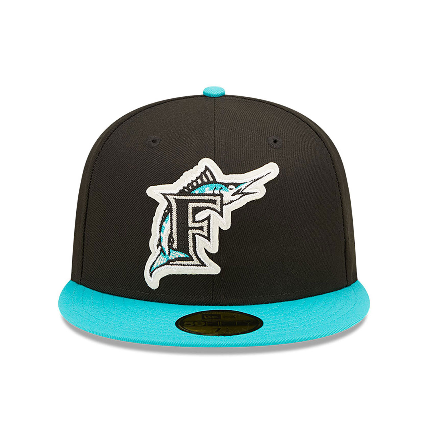 Florida Marlins NE Letterman Black 59FIFTY Fitted Cap