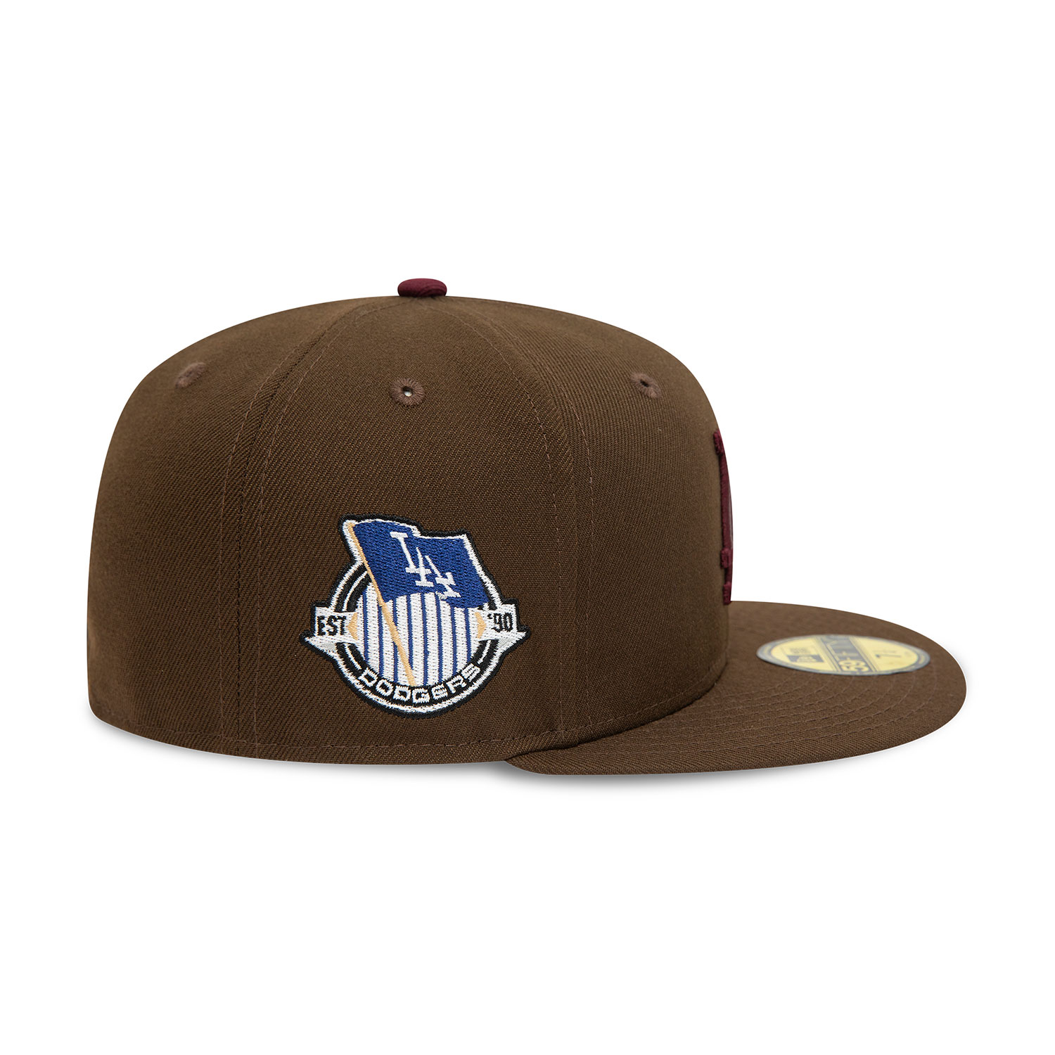 Official New Era Mlb Fall La Dodgers Dark Brown 59fifty Fitted Cap