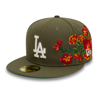 New Era Los Angeles Lakers Floral 59FIFTY Fitted Cap Mens Hat (Purple)
