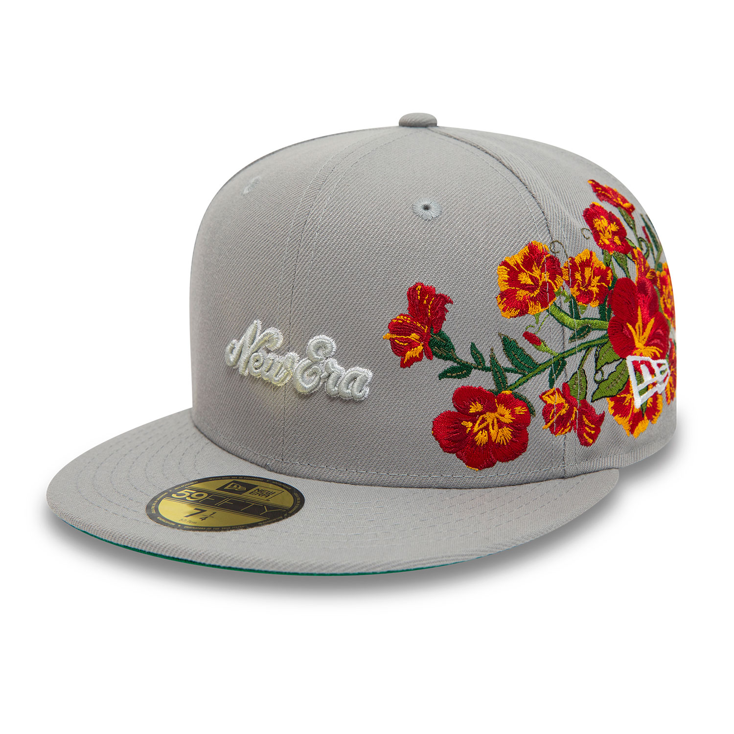 New Era Floral Grey 59FIFTY Fitted Cap